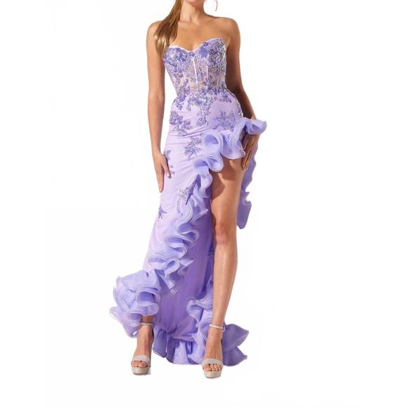 Lucci Lu 1406 Dusty Lilac Prom Dress main image 0